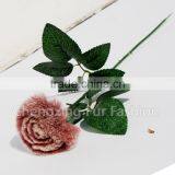 CX-A-69A Red Rose Rex Rabbit Fur Flowers Hand-made Flower Livingroom Decoration thumbnail-4