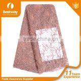 Ashy Grey 100% Polyester Beaded Frence Lace Fabric With Sequins FL1129-5 thumbnail-5