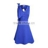 Ladies Dress Women Casual Dresses With Removable Butterfly Tie Pictures Fashion Dress thumbnail-5