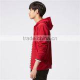 Men Red Sweat Lightweight Full Zip Men Stylish Hoodie Wholesale thumbnail-2