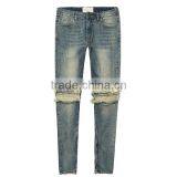 New Model Men's Distressed Urban Star Biker Denim Jeans Pants Men Slimming Skinny Used Motocycle Jeans thumbnail-4