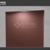 Supply 304 Coffee Red Mirror Decorative Stainless Steel Sheet thumbnail-3