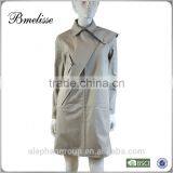 New fashion ladies trench coat classic style custom made jacket lady grey wool trench coat