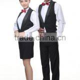 Juqian Custom High End Slim Fit Western Restaurant Waitress Tuxedo Uniform Designs thumbnail-3