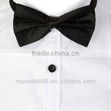 Man's Long Sleeve White Satin Tuxedo Shirt thumbnail-2