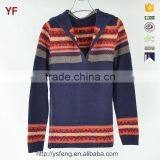 European Style Mens Picture Color Combination Sweater thumbnail-1