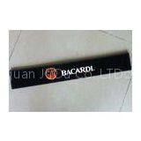 Black Soft Pvc Bar Mat With Custom 3D Logo , Personalised Bar Mats