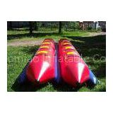 Amazing Inflatable Water Park Inflatable Flying Fish Banana Boat With Two Tubes 16 Seats