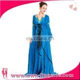 Elegant Renaissance Long Dress Female Costume Halloween Costume thumbnail-3