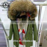 Irisfox 2016 Winter Warm Wool Lining Raccoon Fur Hooded Coat thumbnail-1