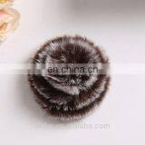 Factory Wholesale Customizable Rabbit or Rex Rabbit Fur Flowers thumbnail-3