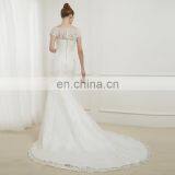 EBX-130W Wedding Gown Lace Mermaid off the Shoulder Short Sleeve Wedding Dress thumbnail-2