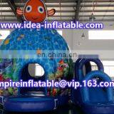 Charming Ocean Theme Inflatable Fish Combo Bouncy Castle ID-CB099
