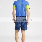 Multicolor Blue Quick Drying Print 100% Polyester Men Reflective Sports Athletic Shorts Wholesale thumbnail-3
