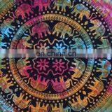 Indian Psychedelic Elephant Mandala Decor Cotton Handmade Hippy Queen Wall Hanging, Tapestry, Decorative Bedspread Throw thumbnail-3