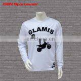Dye Sublimation Custom White Long Sleeve t Shirts thumbnail-2