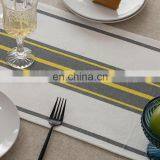 Hotel Bed Decoration Cotton Rope Woven Table Runner Striped Tasseled Table Runner thumbnail-7