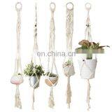 Chinese Manufacturer Hand Craft Cotton Wall Ornaments Hanging Decoration Macrame White Plant Hangers thumbnail-2