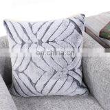 Decorative Luxury Warm Sofa 100% Polyester Cutting Rabbit Faux Fur Square Shape Gray Cushion Custom Cushions thumbnail-2