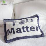 in Stock Wholesale Zero Defect Super Soft 100% Polyester Micro Feather Yarn Knit Baby Room Travel Throw Blanket Pillow Cushion thumbnail-4