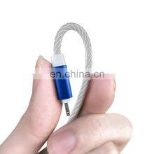 Shenzhen Data Line Newest 2020 Golden Sky Colorful Nylon 1M Micro Usb Type-C Ios Cable 3 In1 Fast Charge Cellphone Data Line thumbnail-5
