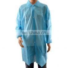Wholesale Custom Visitor Gown Nonwoven blouse Medical Doctor PP Disposable Lab Coats Cheap Blue White Lab Coat Uniform