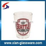 Promotional wholesale high quality souvenir shot glass/designed shot glass set/mini wine glass