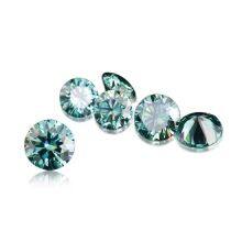 Wholesale GRA DEF Vvs Round Blue Green Color Moissanite for 14K Ring