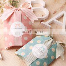 Bulk Sale Cardboard Packaging White Dot Cute Pillow Present Box for Wedding Birthday Party thumbnail-3