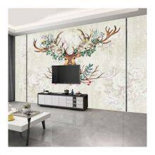 House Decoration 3D Wall Mural Flowers Wall Stickers Tv Background Vinyl Wallpapers Drop Ship thumbnail-5