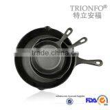 TRIONFO Pre-seasoned Single Handle Pizza Pan Cast Iron