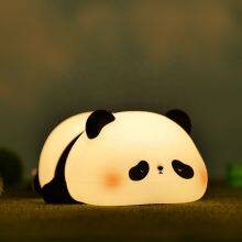 Christmas Gifts Silicone Panda Night Light Cartoon Animal Cute Sleep LED Children's Silicone Night Light for Baby Kid thumbnail-3