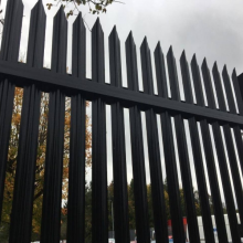 Palisade Style Security Wrought Iron Garden Fence | Galvanized Steel Picket Panels thumbnail-2