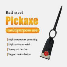 High Strength Rail Steel Pickaxe Mattock With Wooden Handle Mining Digging Tool Agricultural Equipment Supplier thumbnail-3