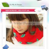 Newest Small Leaf Spreaded Fashion Cute Kids Knitted Winter Circle Loop Scarf thumbnail-1
