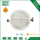 SMD plastic and aluminum body 9w led downlighters with 2 years warranty