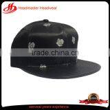 Custom Digital Printed Stain Surf Snapback Cap With PU Leather Brim thumbnail-1