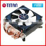 Universal 1U Low Profile 6mm Copper Heat Pipe 4-pin PWM Controller Cpu Fan Cooler