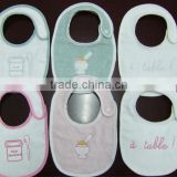 cotton baby bibs with embroidery logo