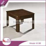 2016 African rustic style small cheap square PVC coating wood foshan coffee table