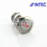 19mm Metal Switch, LED and Momentary Switch, With the Character of STOP Switch