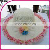 2015 Fashion Summer Lady Flower Beach Wholesale Women Hat thumbnail-2