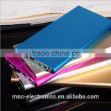 Aluminium Material Ultra Slim 8000mAh Dual Usb Power Bank With Led Lighting and Custom Laser Engraving Logo