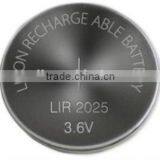 LIR2025 Button Cells / 3.6V Button Battery LIR2025 LIR2032