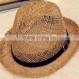 2015 New Hot Fashion Hotsell Custom Hot Sale Fashion Straw Fedora Hat thumbnail-2