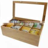 Wholesale cosmetic unfinished wooden tea packaging box