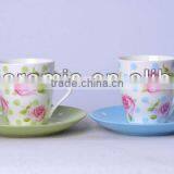Ceramic Cup and Saucer, Tea Cup, Coffee Cup Set