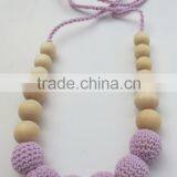 Teething Necklace, Beaded and Knotted Toy,Chomping Necklace thumbnail-1