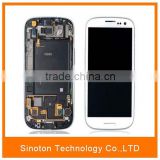 Wholesale - Original white lcd display for Samsung Galaxy SIII S3 I9300 lcd + with frame touch digitizer