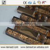 Brown Crystal Strip Glass Mosaic Tile for Balcony Wall Decor thumbnail-3